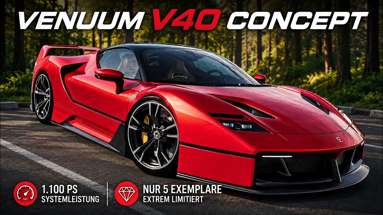 Venuum V40 Concept mit 1.100 PS auf Basis des Ferrari SF90