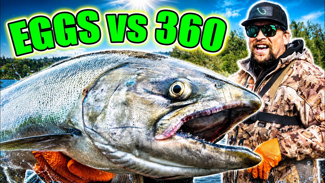 Back trolling eggs vs 360 flashers: Spring chinook salmon challenge