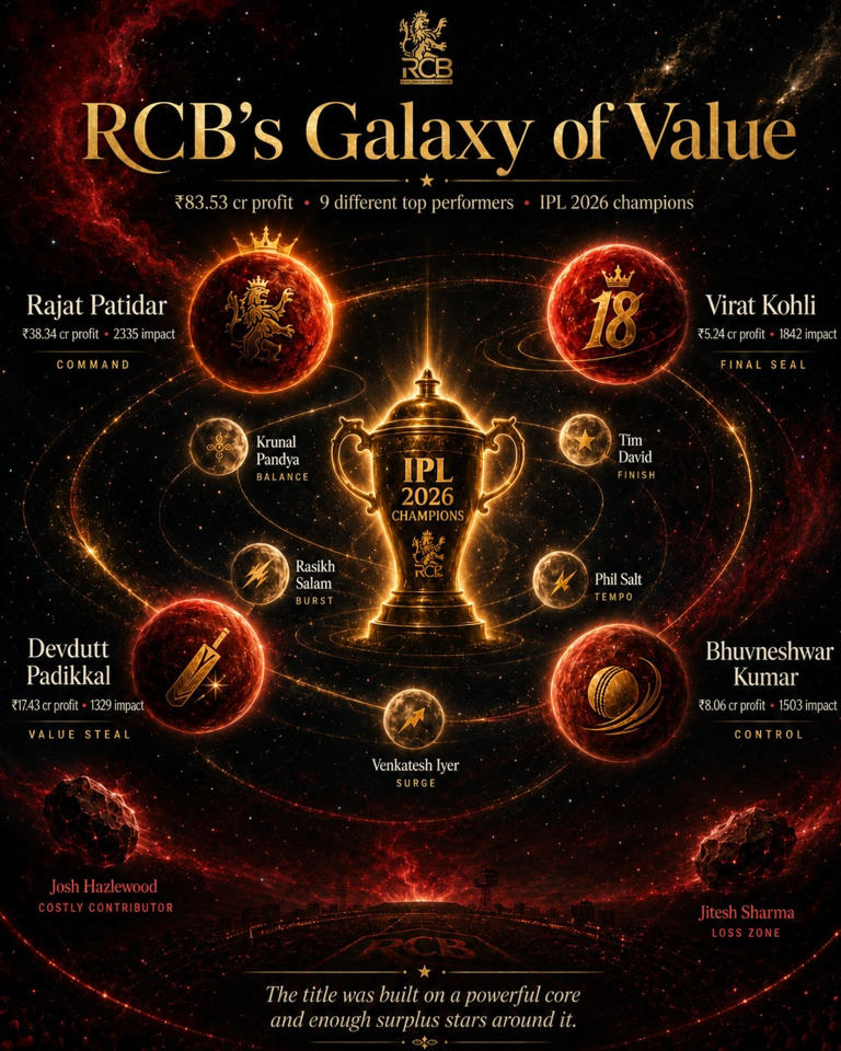 INR 83.53 crore profit, one trophy, 9 heroes: How RCB built their most ...