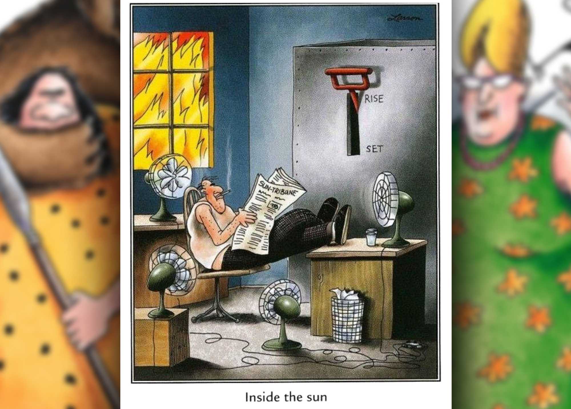 far side sunrise sunset comic