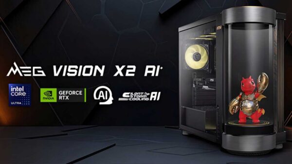 The MSI MEG Vision X2 AI+ PC case has an AI holostage built into it