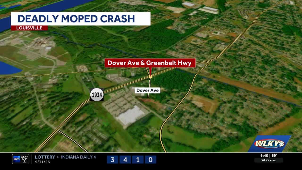 1 dead after moped crash in southwest Louisville