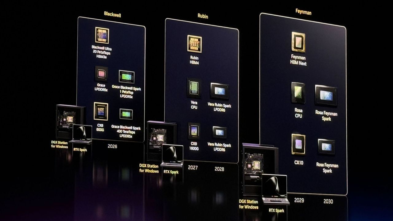 Nvidia unveils DGX Sparrk roadmap for laptops and desktop PCs at ...