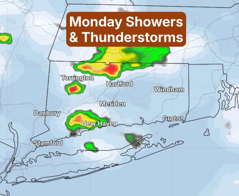 Some sun and a few showers Monday in Connecticut. Warmer weather comes ...