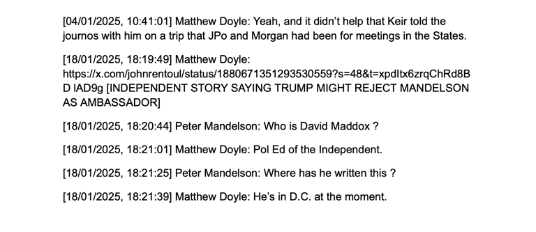 Photo inspiration: Mandelson Latest Secret Text Messages About Starmer Released Photo Inspiration