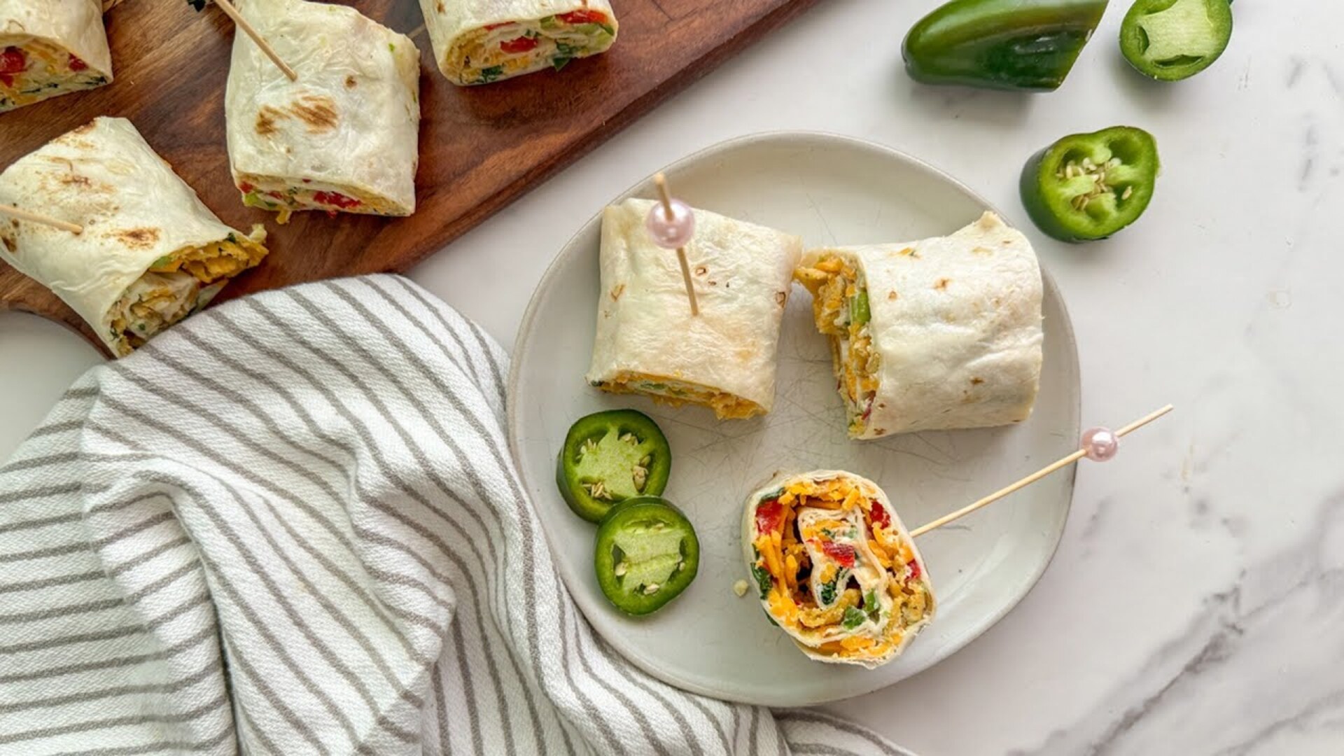Jalapeño popper party pinwheel recipe