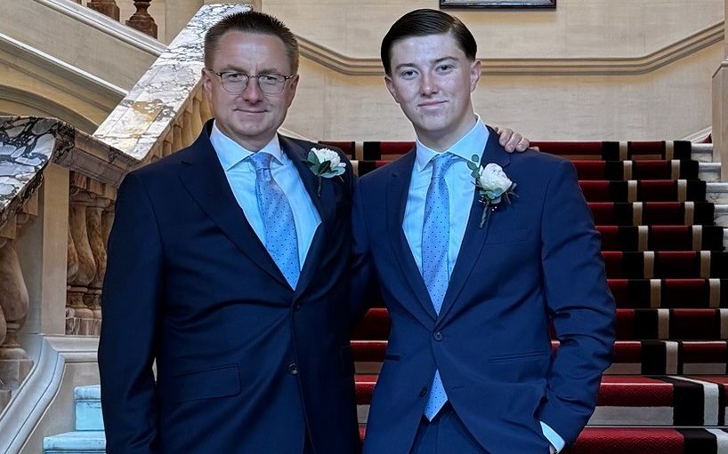 Mark Nowak with his son Henry, who was killed by Vickrum Digwa