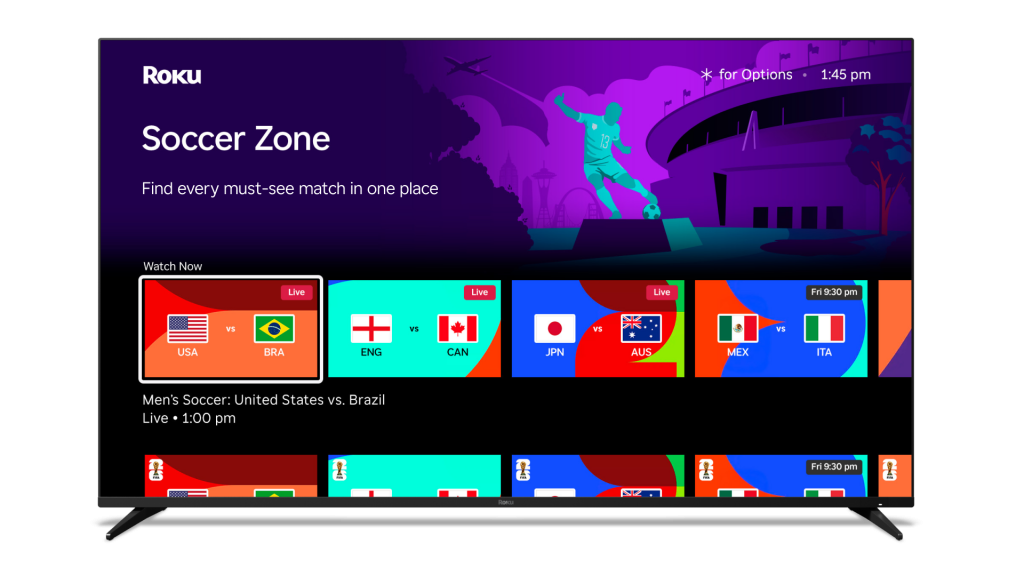 Roku launch Soccer Zone, hardware-streaming bundle with Fox One