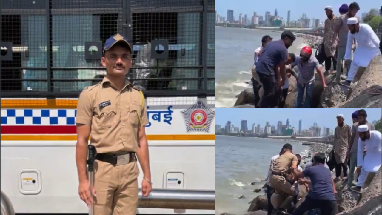 Watch: Mumbai cop’s swift rescue saves 46-year-old woman after she ...