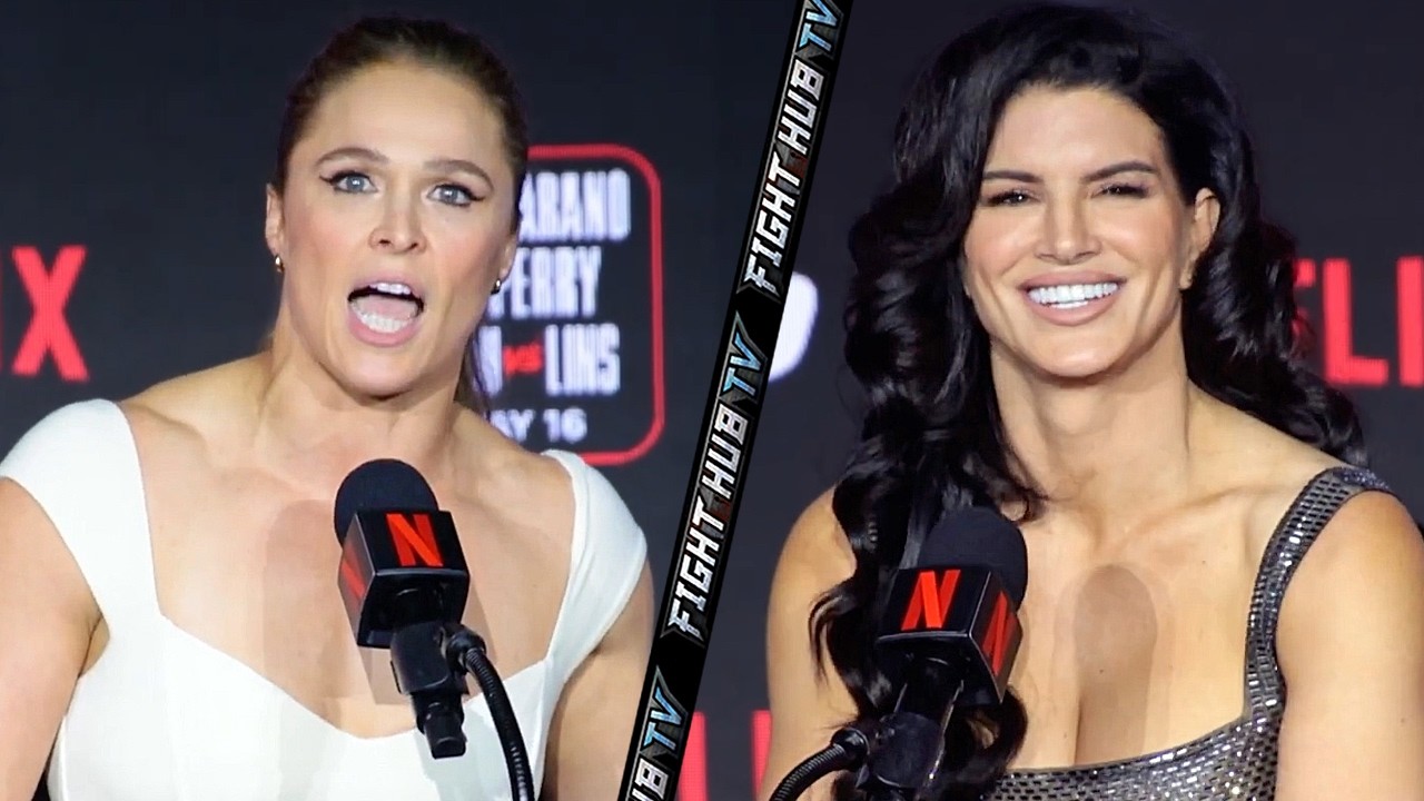 Ronda Rousey and Gina Carano face off ahead of historic MMA return