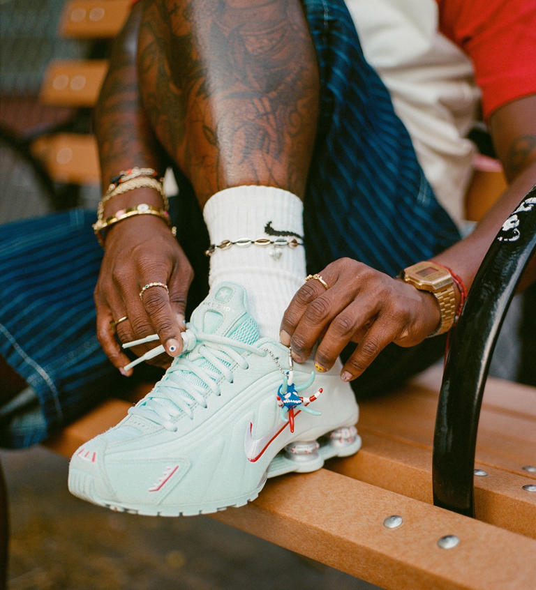 The 'Puerto Rico' Nike Shox R4 is releasing on SNKRS tomorrow