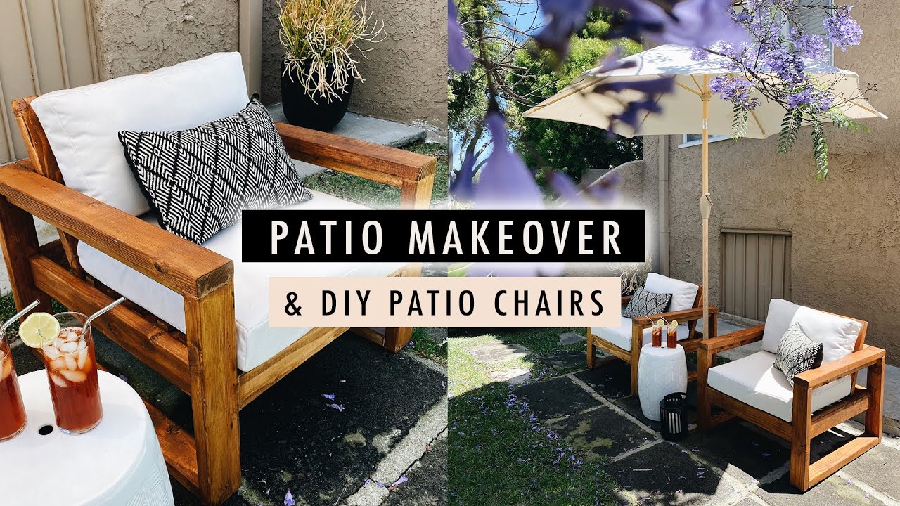 Budget-friendly patio makeover with DIY chairs