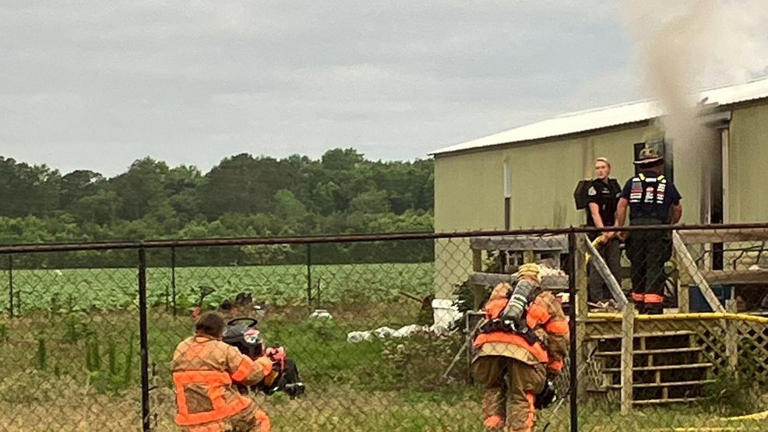 Family displaced after mobile home fire in Greene County