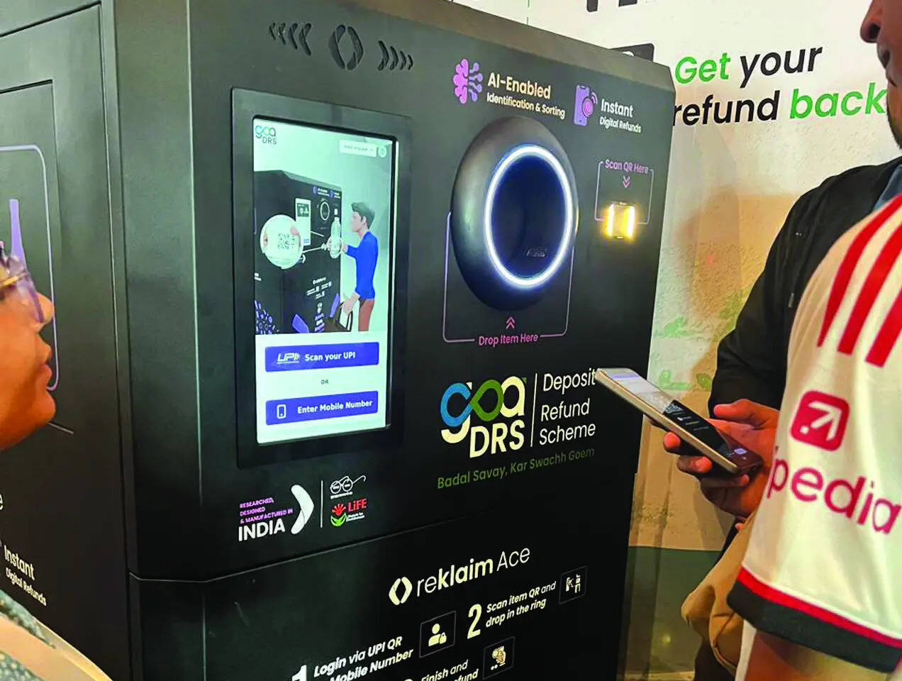 Verem naval base gets state’s first deposit refund machine