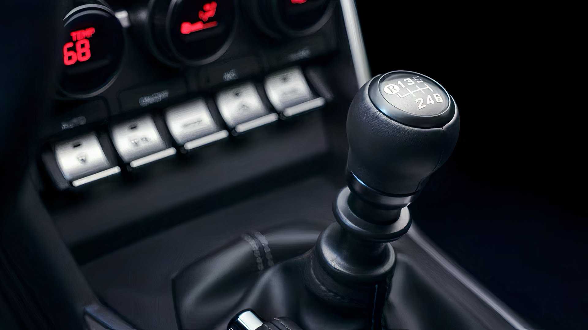 Close-up shot of 2026 Toyota GR86 manual shifter