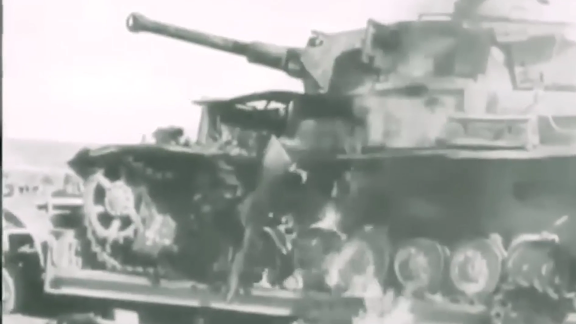 One panzer was surrounded by Soviet tanks then it fought its way out