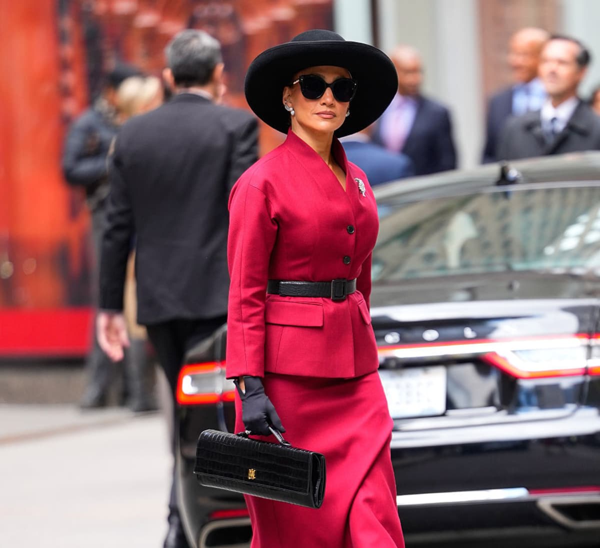 Jennifer Lopez is seen on the set of