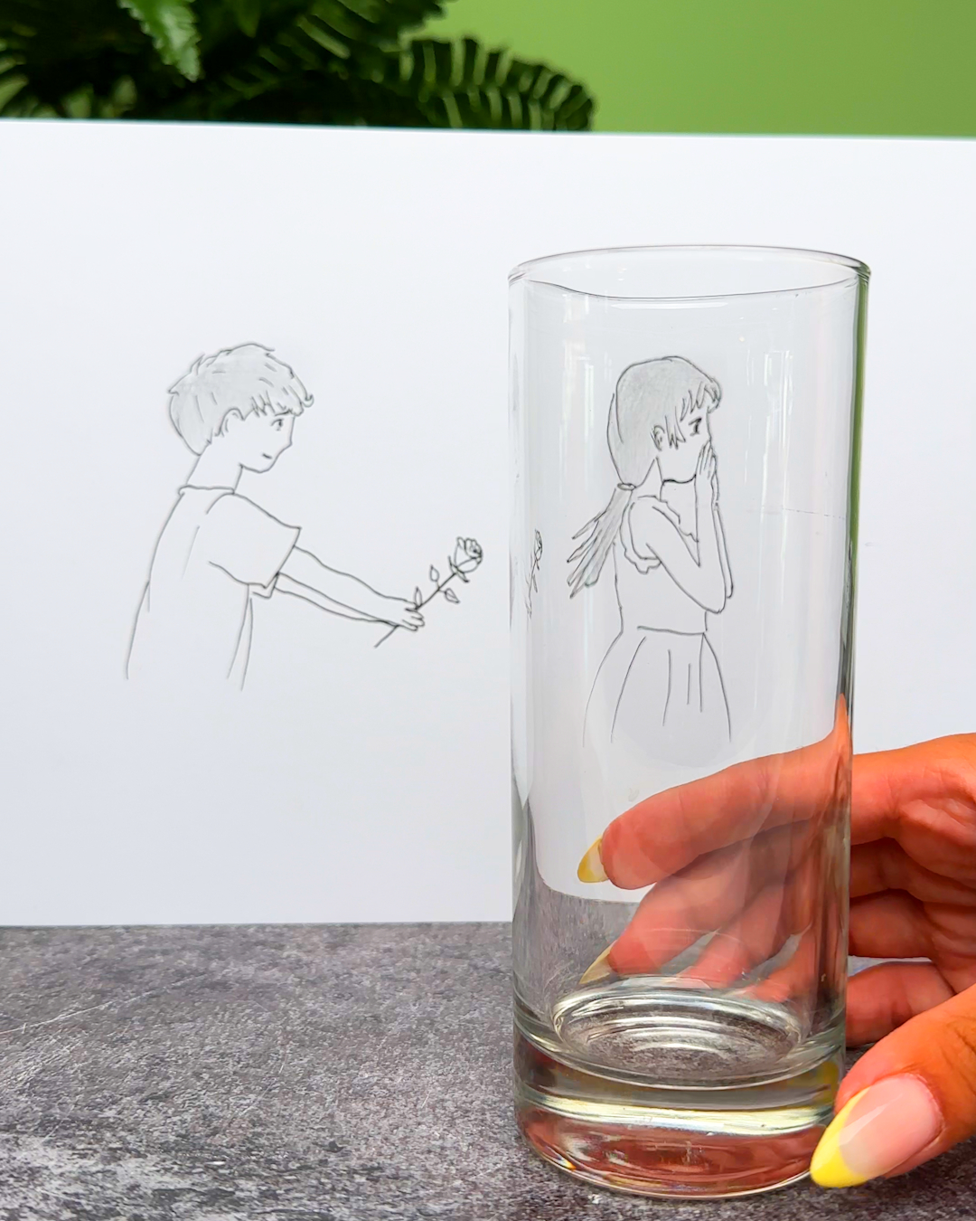 The art of illusion when water meets drawing
