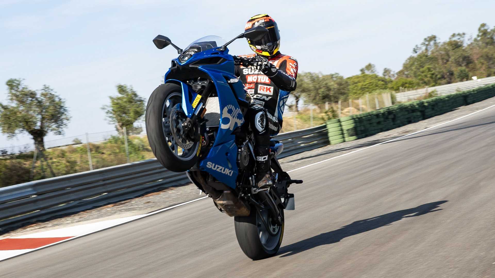 2024 Suzuki GSX-8R Doing A Wheelie On Track