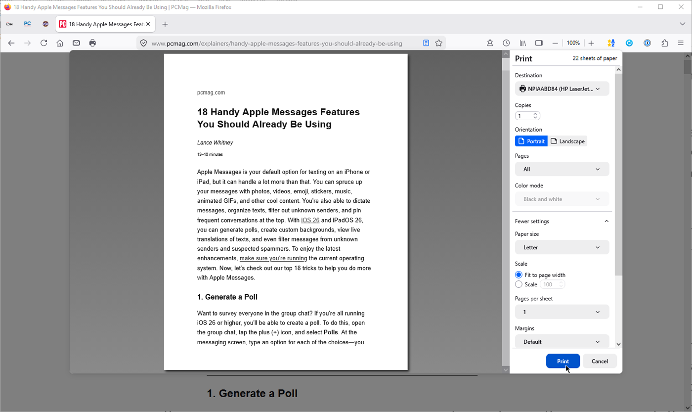 Printing a Web Page Is a Huge Headache. These 5 Tricks Will Simplify the Process