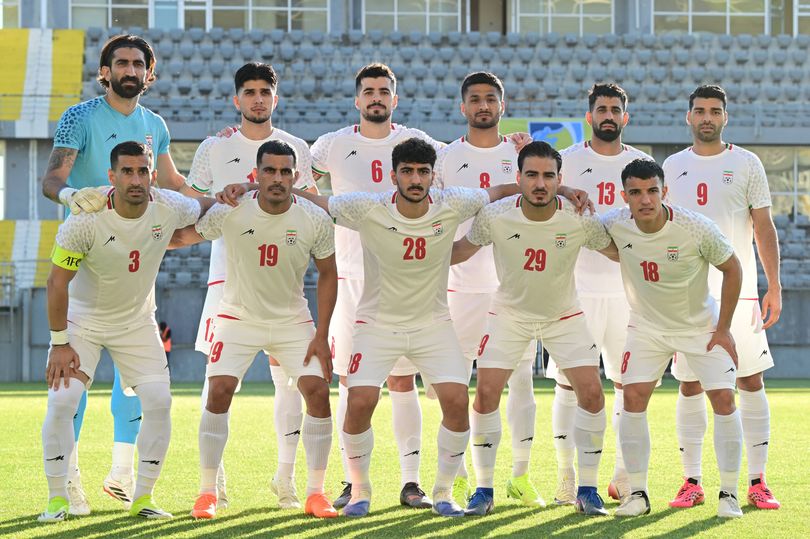 ANTALYA, TURKIYE - MAY 29: Players of Iran national football team pose for a photo prior to a friendly football match between Iran and Gambia national football teams at Titanic Mardan Palace Sports Complex in Antalya, Turkiye on May 29, 2026. (Photo by Orhan Cicek/Anadolu via Getty Images)