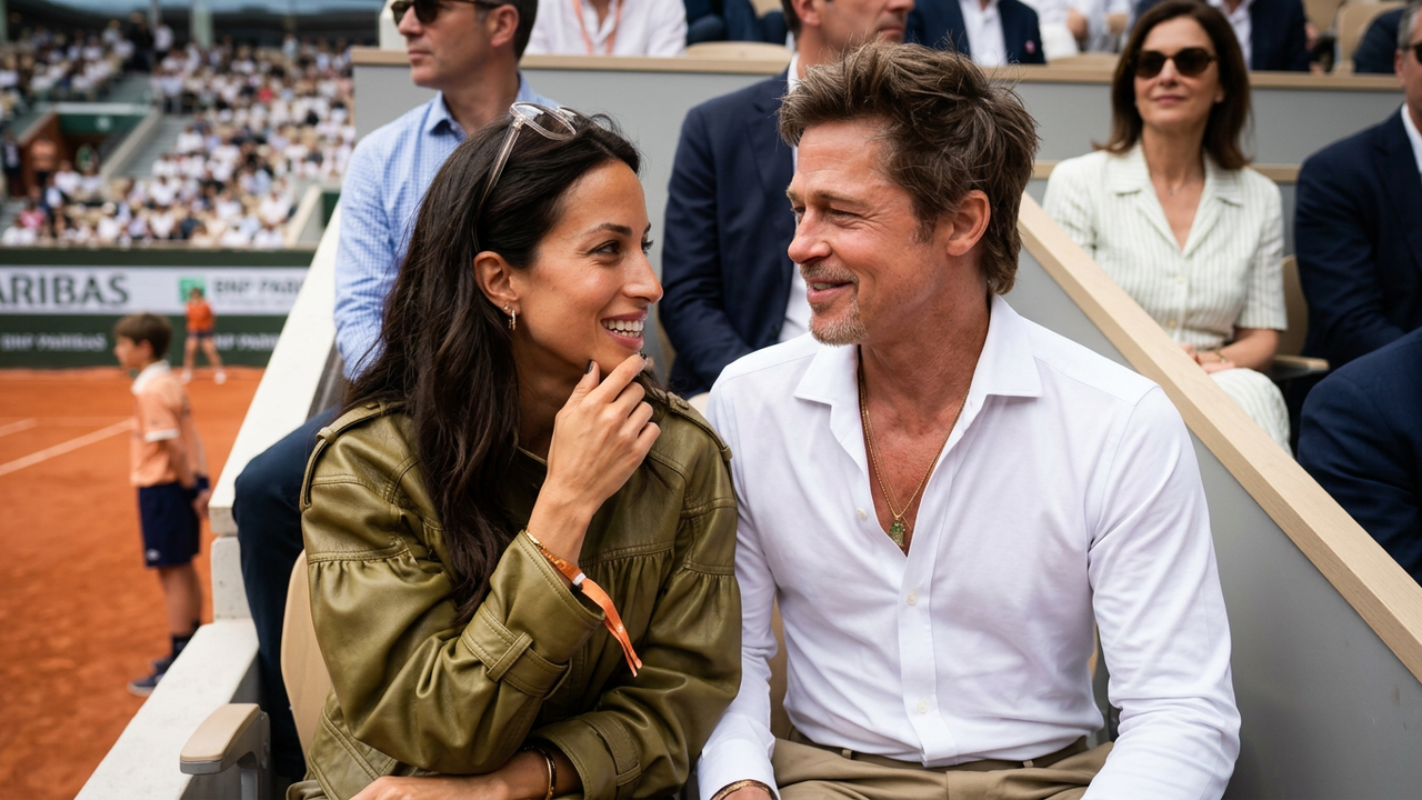 Brad Pitt and his partner Ines de Ramon are spotted together during a ...