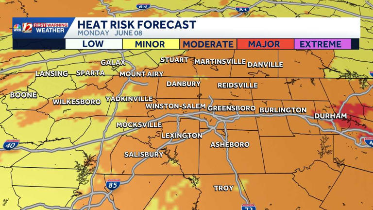 Hot Thursday in North Carolina | Widespread scattered rain, severe ...