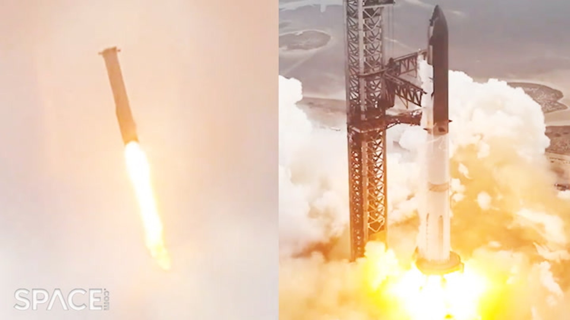 Highlights from SpaceX Starship booster splashdown and launch