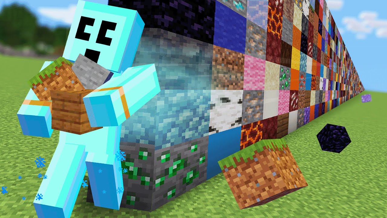 Placing one million blocks to transform the entire Minecraft landscape