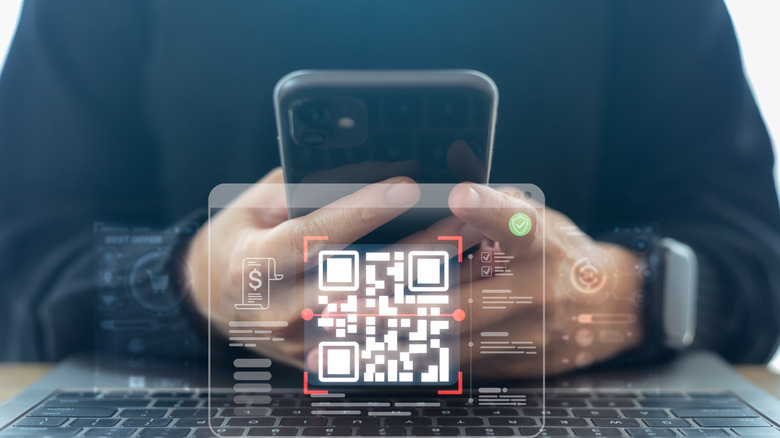 How do you scan a QR code that's already on your phone's screen? It's ...