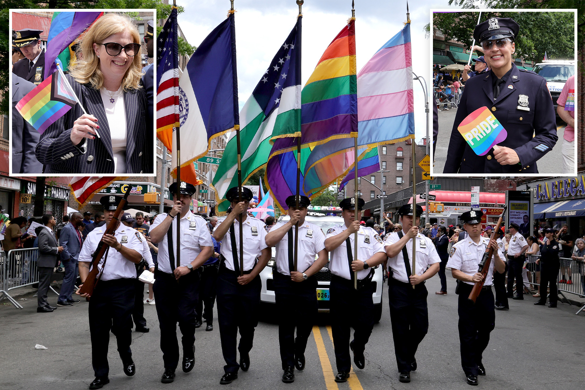 NYPD commish walks with armed gay cops in Queens Pride parade, rips ...