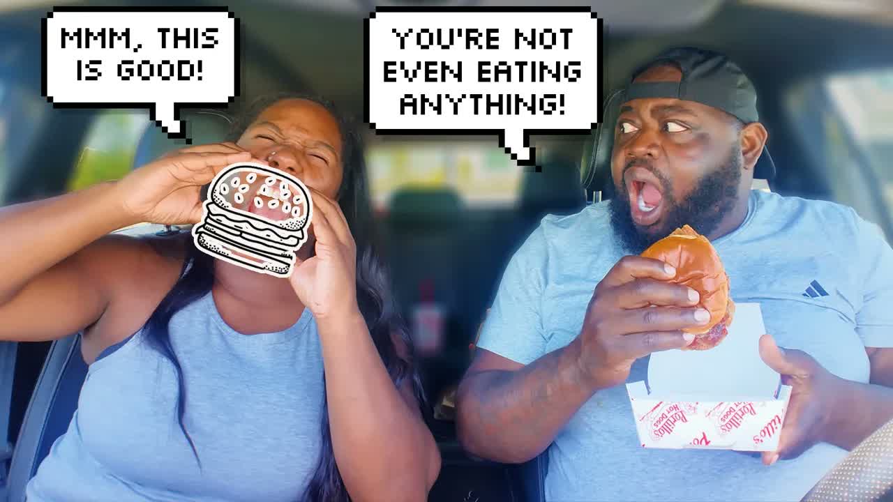 Eating invisible food in front of my husband to see his reaction hilarious