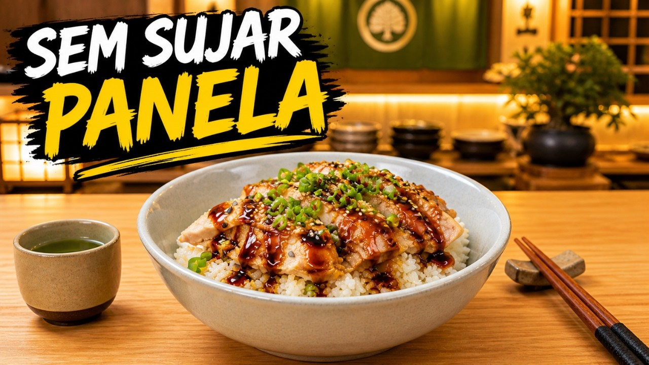 Receita japonesa de frango fácil sem sujar a panela