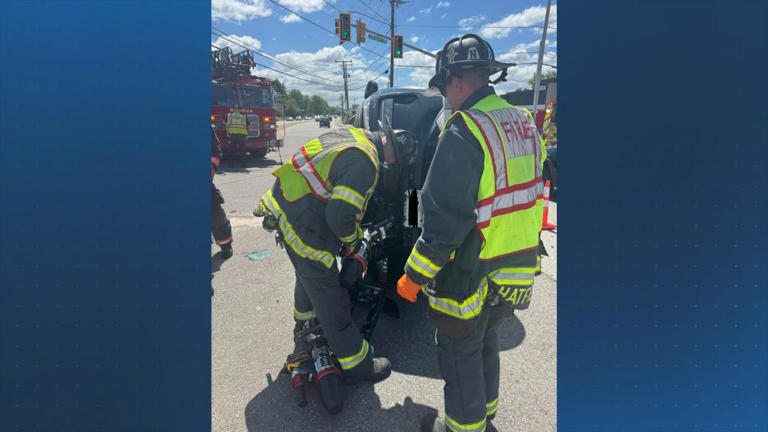 One person hospitalized after rollover crash in Nashua, NH
