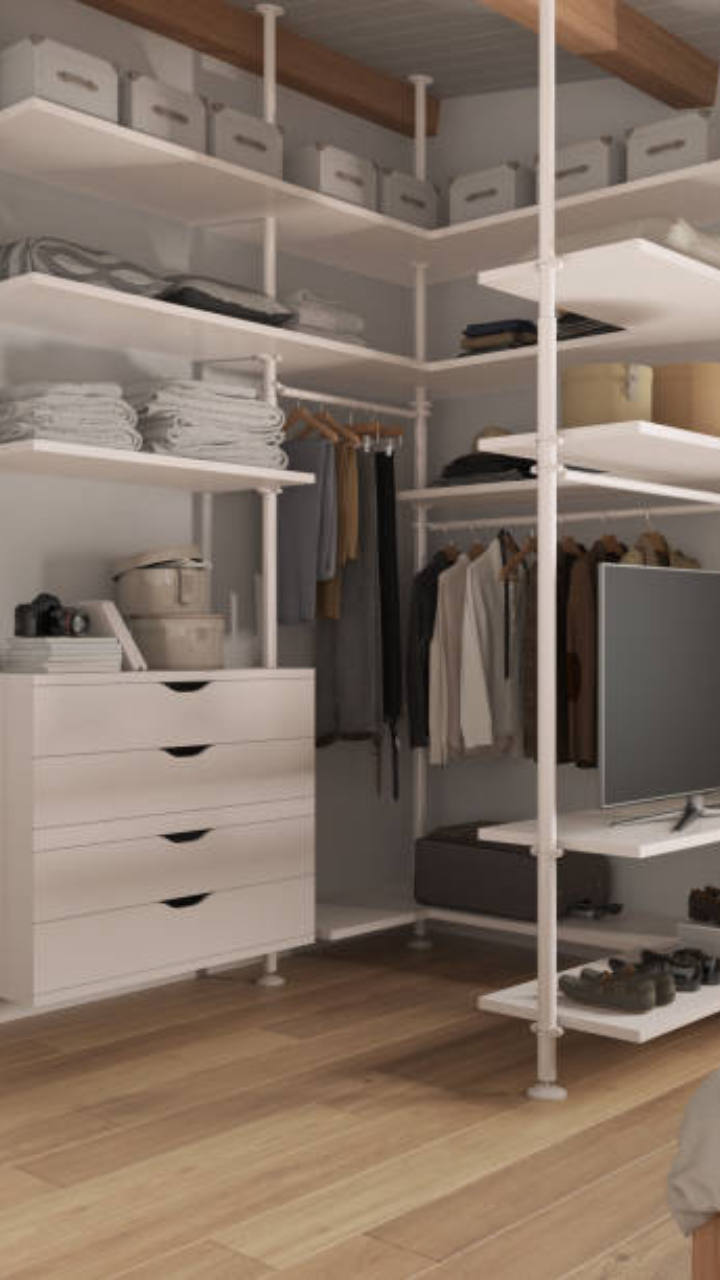 Walk-in vs modular closets: Which closet design makes busy workday ...