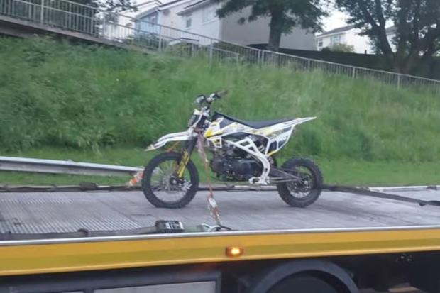 Stolen off-road bike recovered after police chase illegal riders
