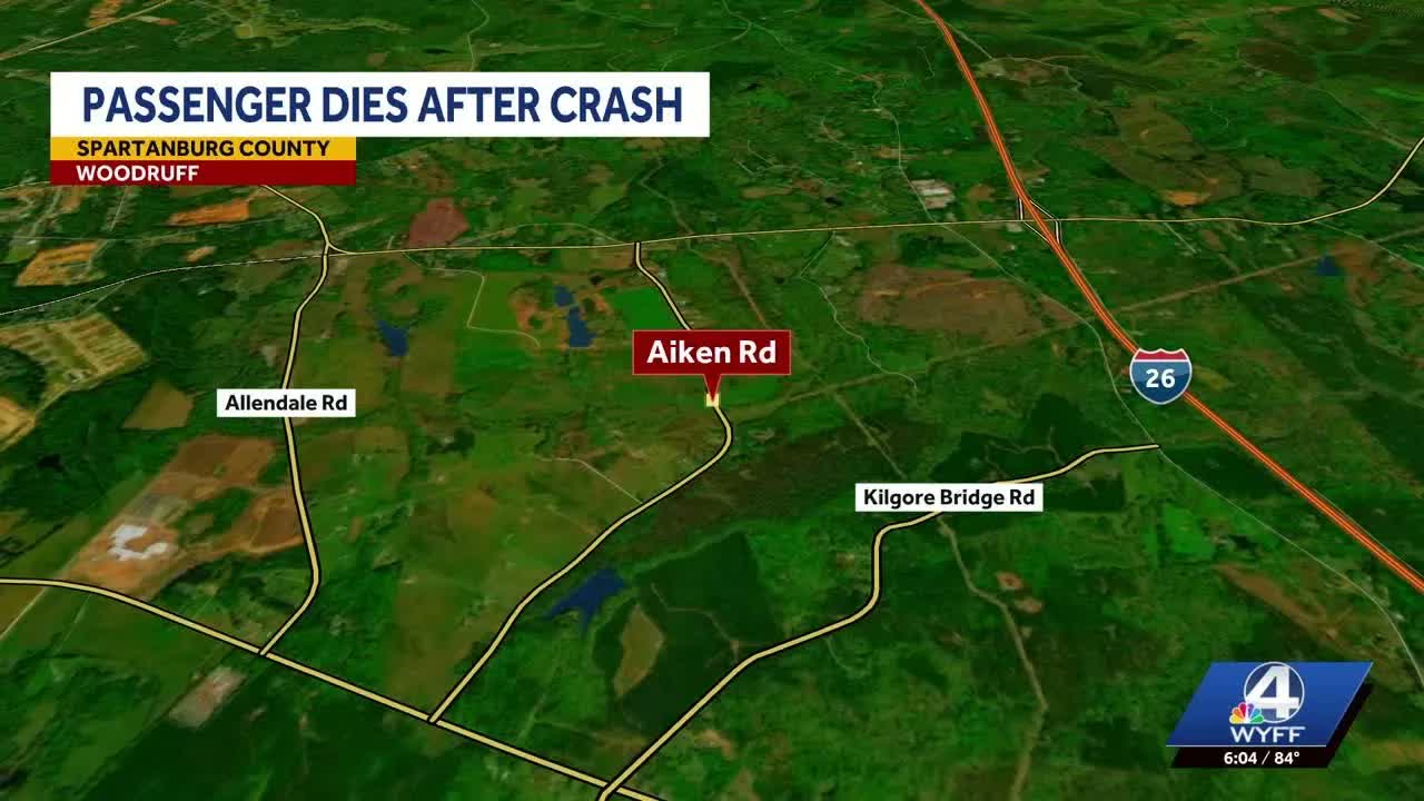 Coroner identifies passenger killed in Spartanburg County rollover crash