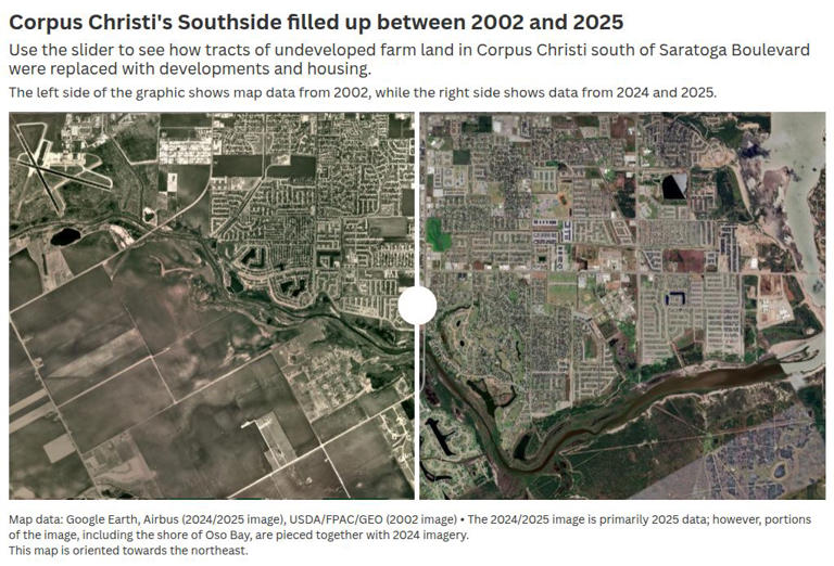 Maps show growth of Southside Corpus Christi, other areas since 2000