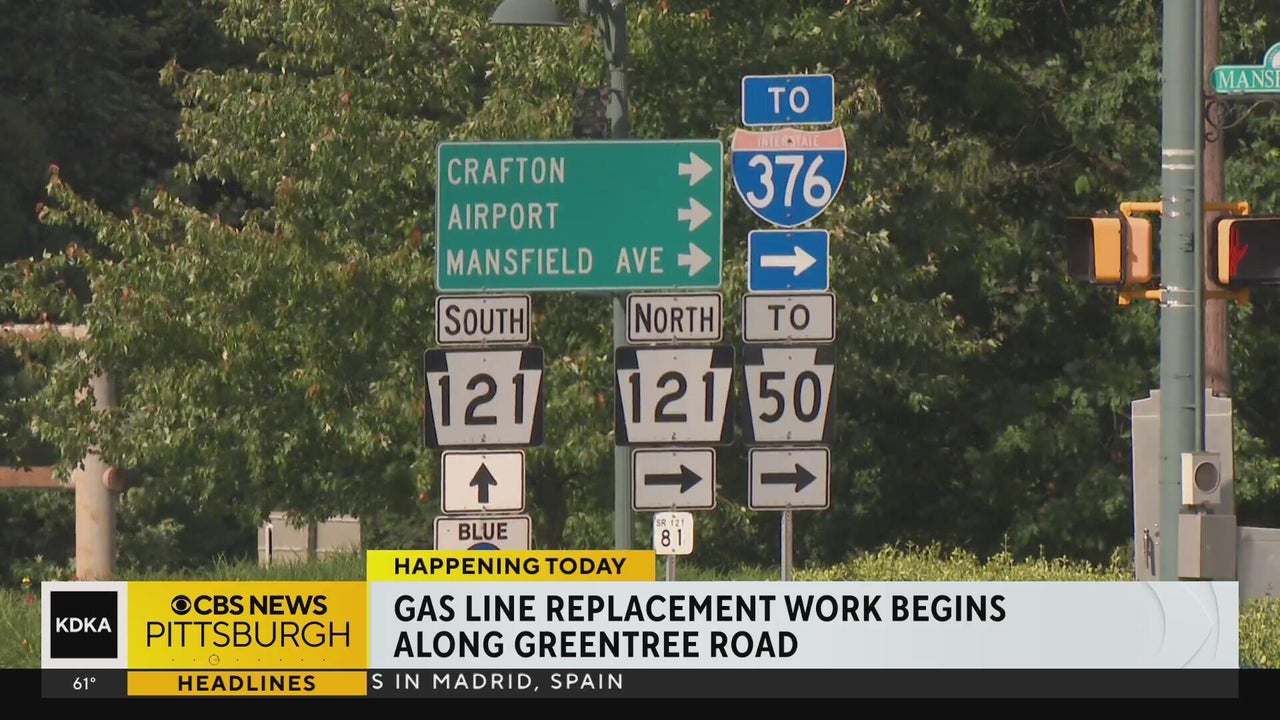 Gas line work begins along Greentree Road