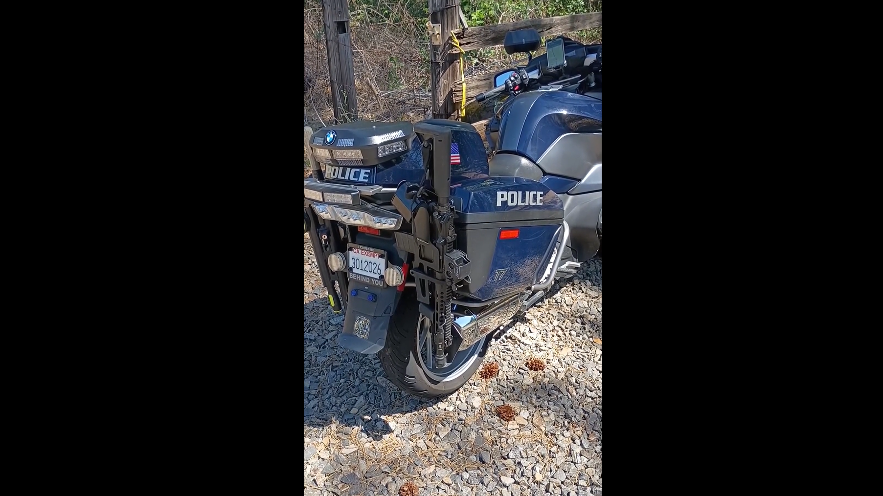 Wreckless Bike Cop Leaves Rifle Out