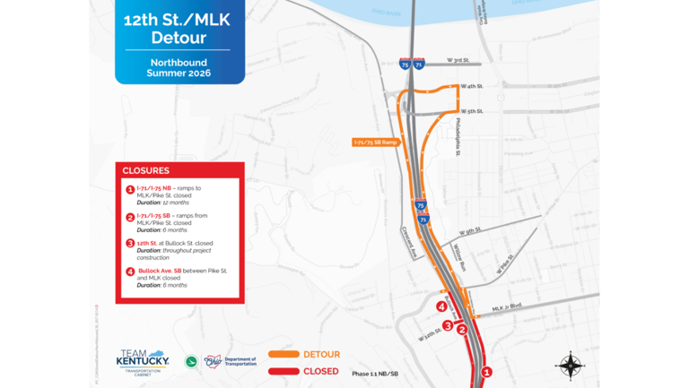 I-71/75 ramp closures begin as part of Brent Spence Companion Bridge ...