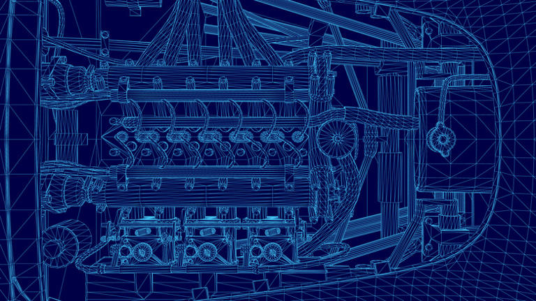 Here's what happens when you blueprint an engine