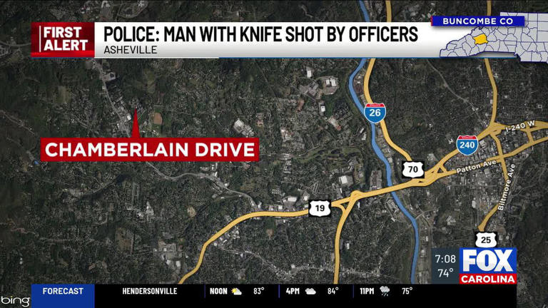 Knife-wielding suspect injured in officer-involved shooting, Asheville ...