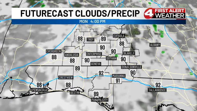 Summer-like heat and humidity move into the Wiregrass this week