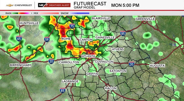 Flood threat grows across Atlanta and North Georgia as rounds of heavy ...