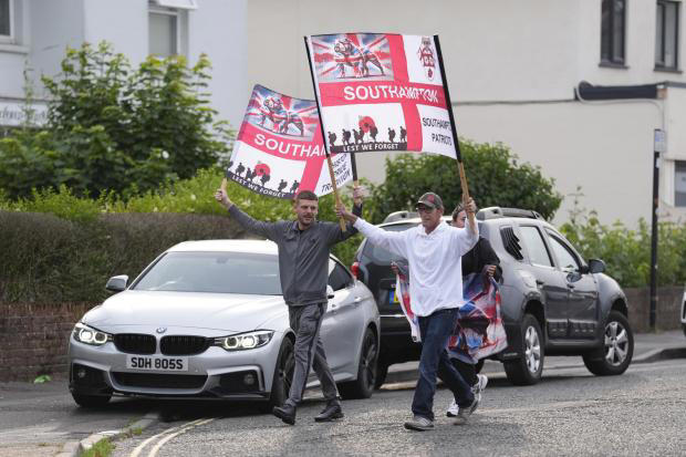 Hundreds gather for peaceful protest outside Portswood police station