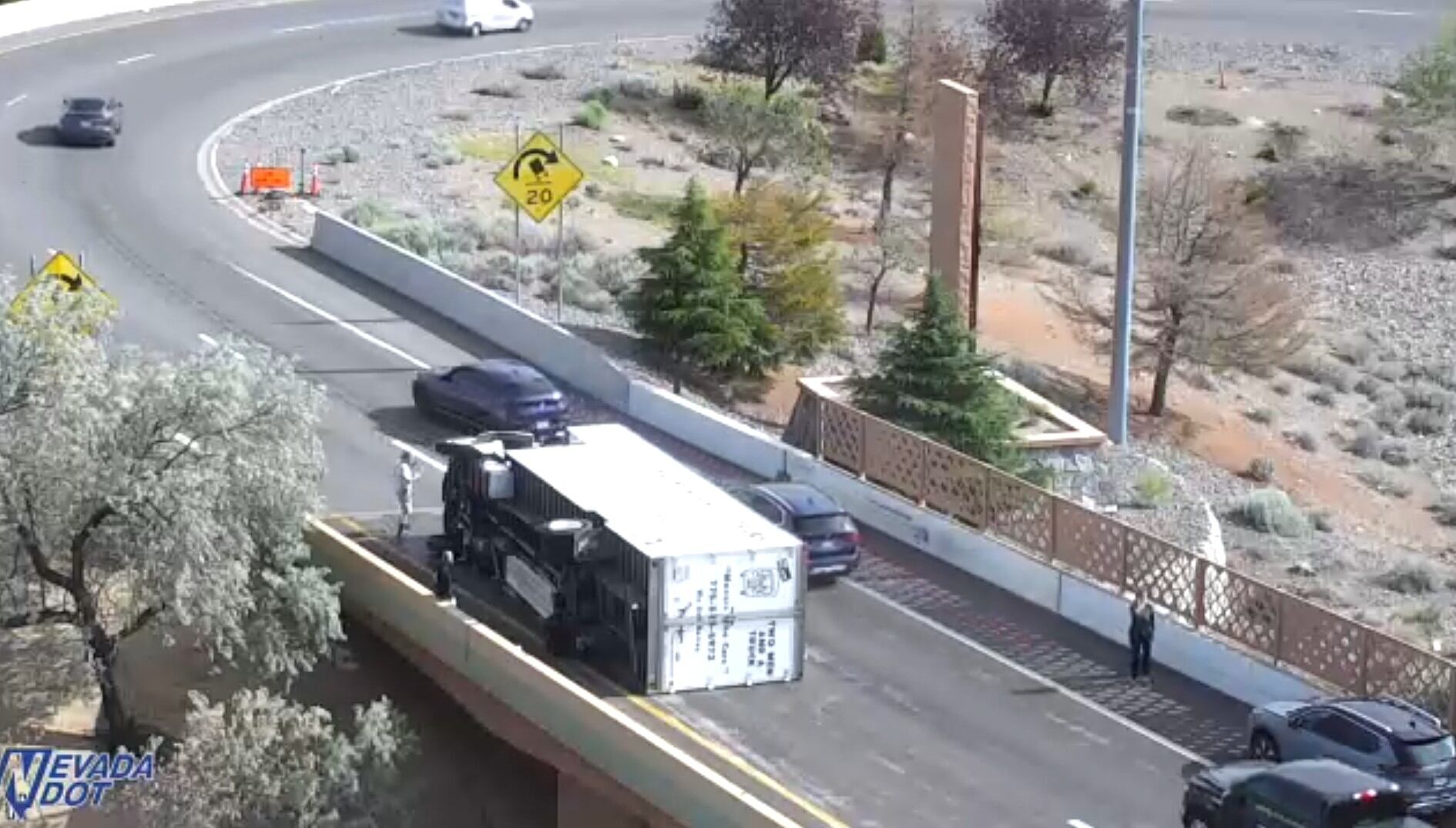 Rollover crash causing traffic delays in north Reno