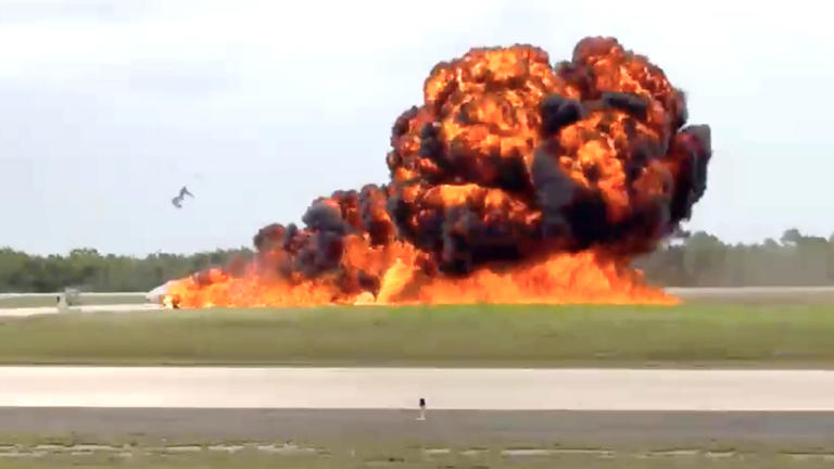 Private jet crashes in fireball en route to collect MLB star
