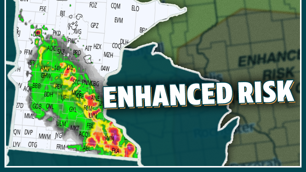 Enhanced severe weather risk as two rounds of storms fire up Tuesday ...