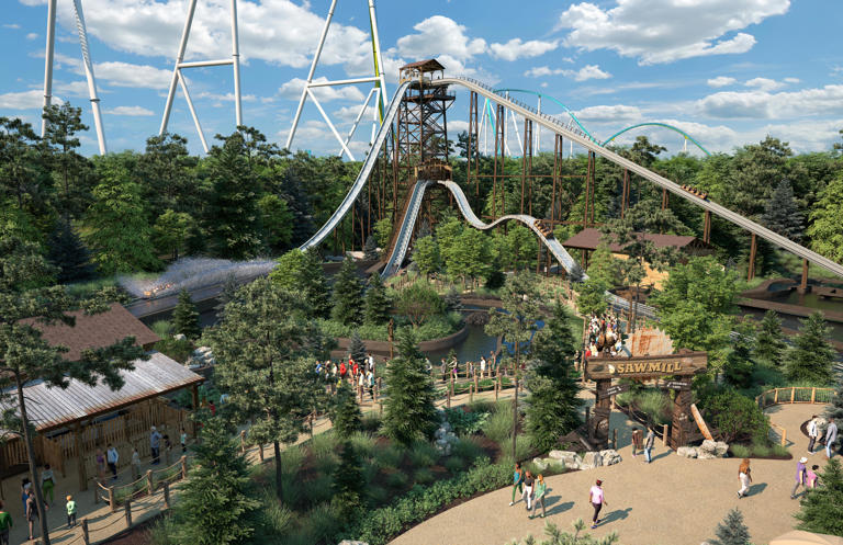 Carowinds unveils new log flume ride with tallest drop in the world